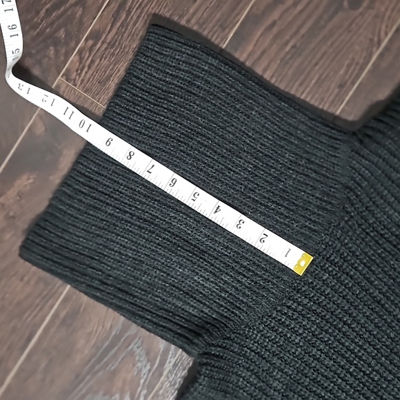 Gap Cozy Blouson Sleeve Ribbed Knit Turtleneck Sweater Dress, BLACK, M/L - Picture 11 of 13